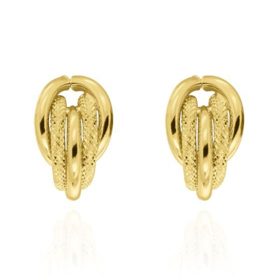 Joyeria Cristal Joyas | Aretes Knot Oro 14K