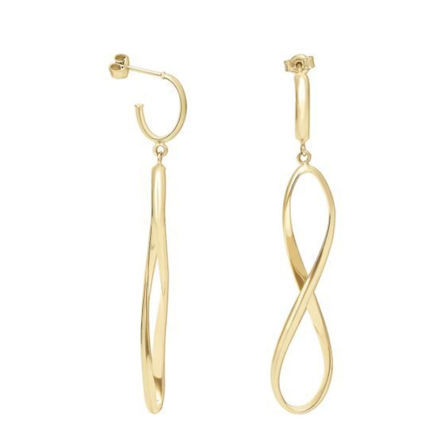 Joyeria Cristal Joyas | Aretes Infinito Oro 14K