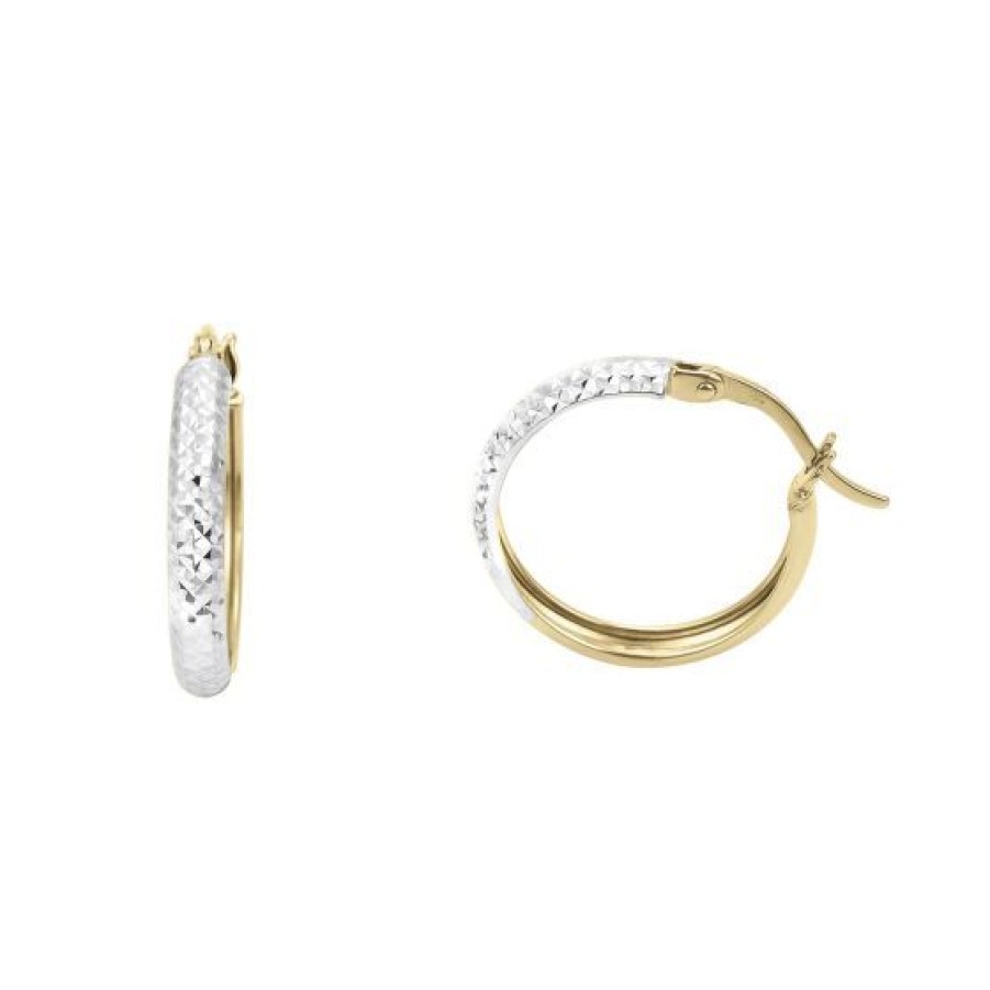 Joyeria Cristal Joyas | Arracadas Oro Amarillo Y Blanco