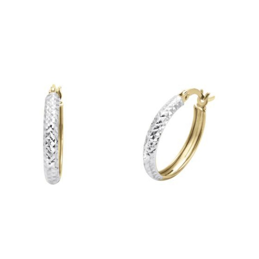 Joyeria Cristal Joyas | Arracadas Oro Amarillo Y Blanco