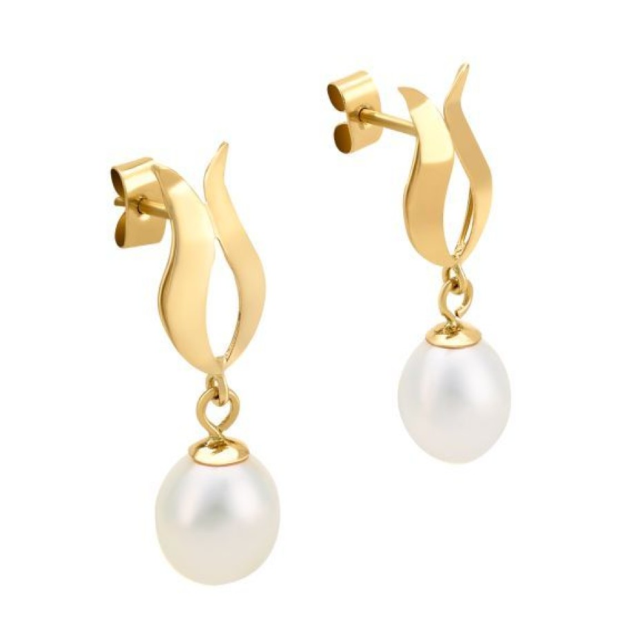 Joyeria Cristal Joyas | Aretes Oro 14K Con Perlas