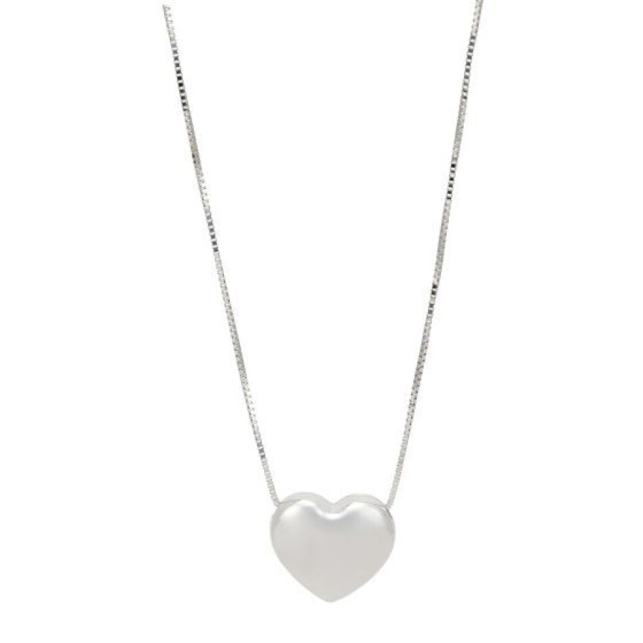 Joyeria Cristal Joyas | Dije Corazon Oro Blanco 14K