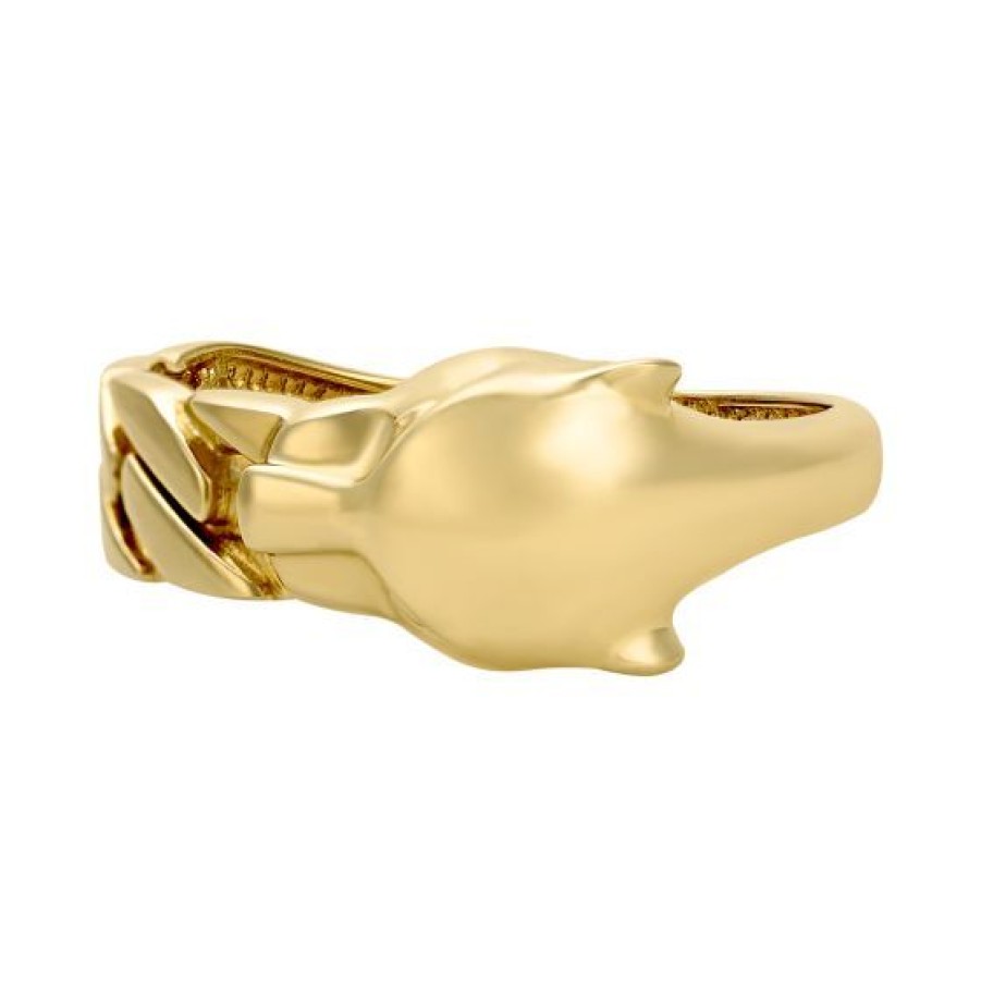 Joyeria Cristal Joyas | Anillo Pantera Oro 14K