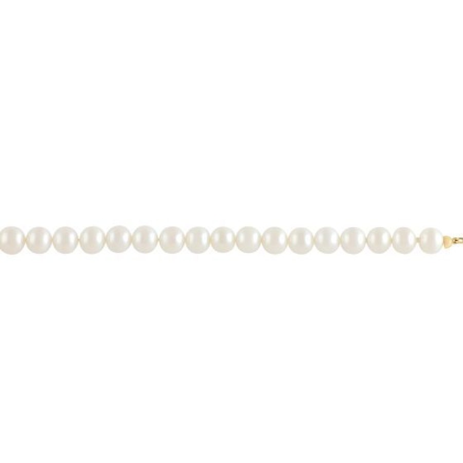 Joyeria Cristal Joyas | Pulsera Perla Natural Oro 14K 6/6.5 Mm