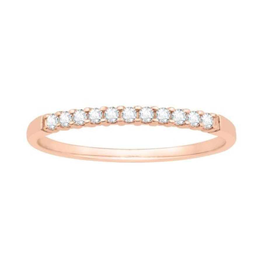 Joyeria Cristal Joyas | Churumbela Oro Rosa 14K Con 11 Puntos De Diamante