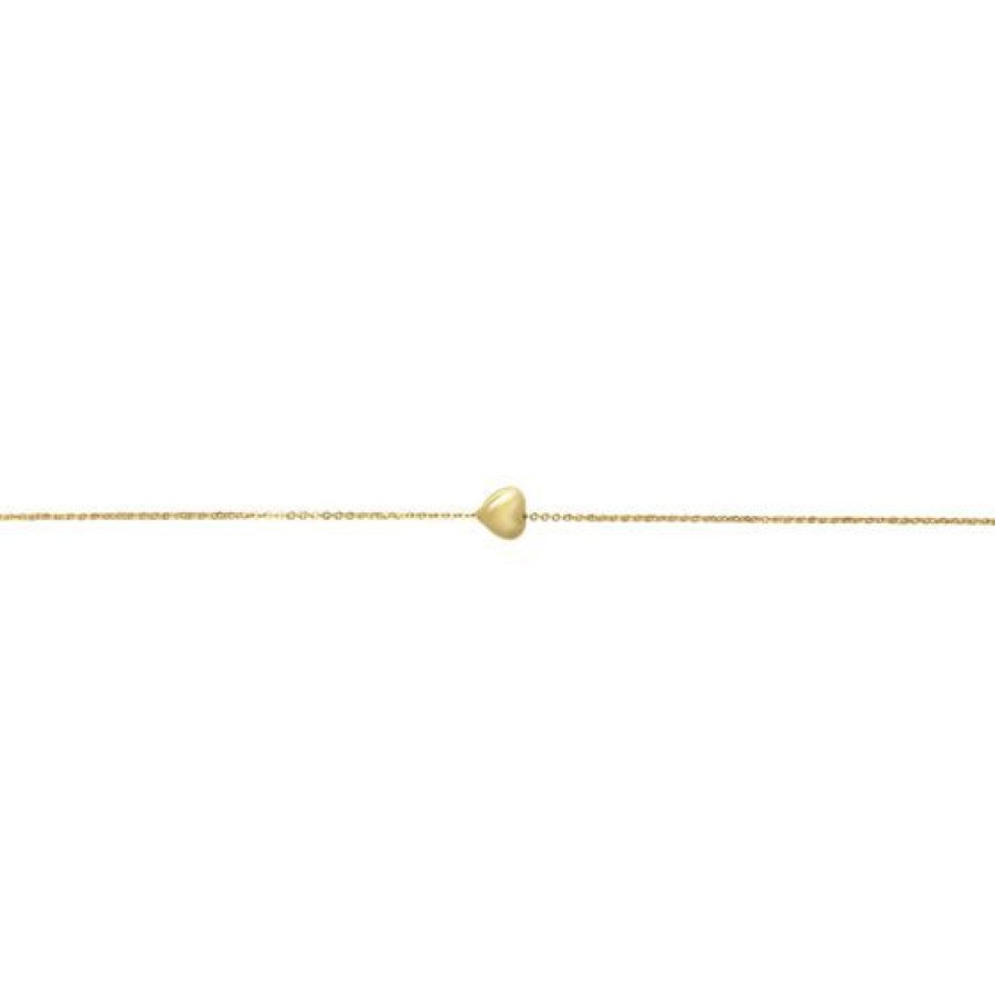 Joyeria Cristal Joyas | Pulsera Dama Corazon Oro 14K