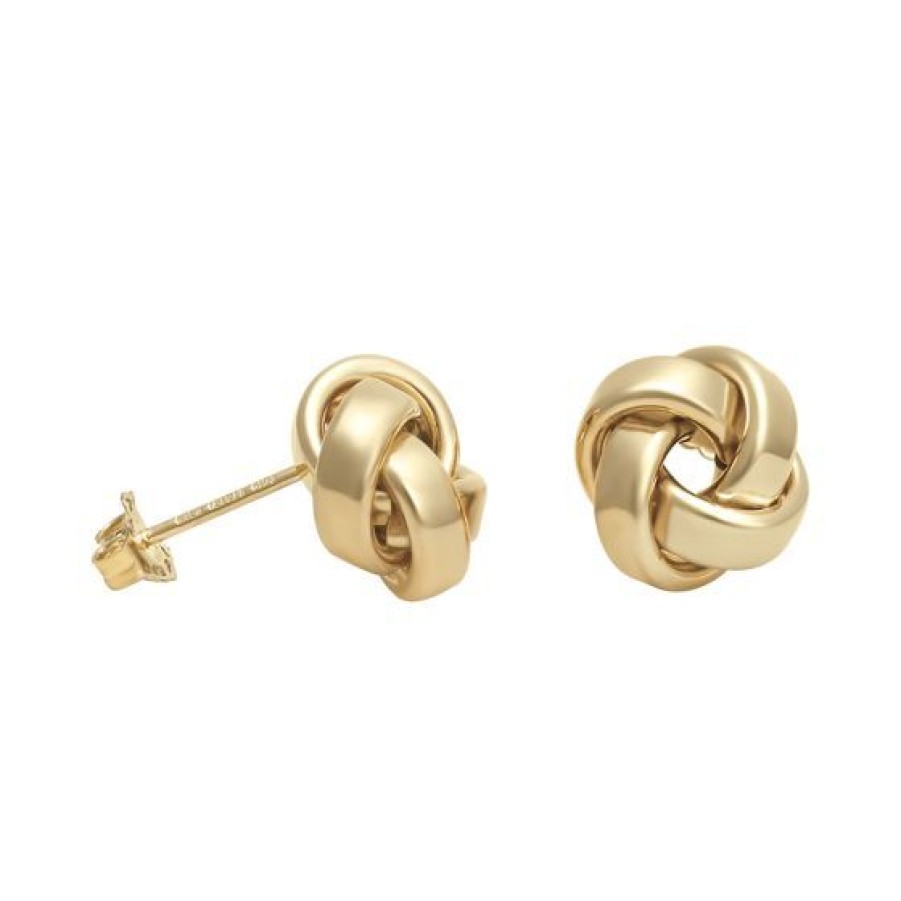 Joyeria Cristal Joyas | Aretes Love Knot Oro 14K