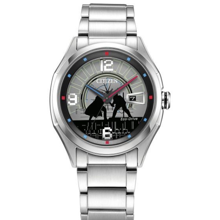 Relojes Cristal Joyas | Reloj Citizen Star Wars - Duelo Con Sables De Luz - Luke Skywalker Y Darth Vader 61495