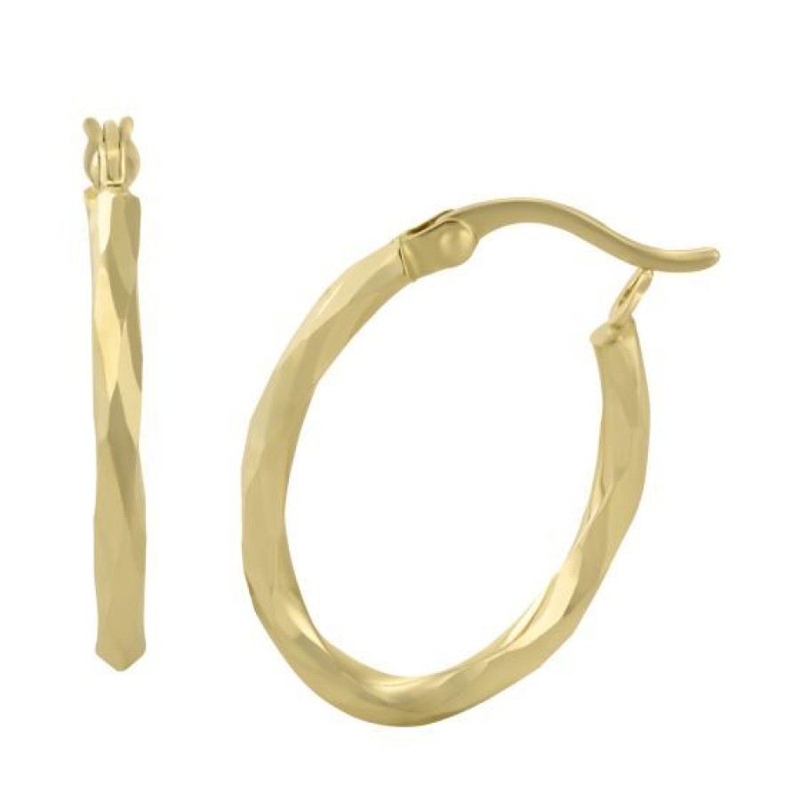 Joyeria Cristal Joyas | Arracadas Ovalo Oro 14K