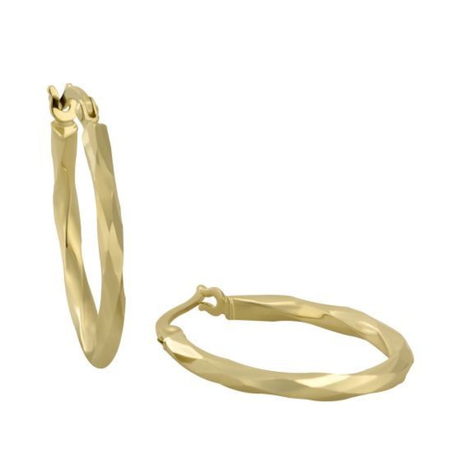 Joyeria Cristal Joyas | Arracadas Ovalo Oro 14K