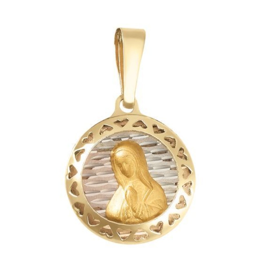 Joyeria Cristal Joyas | Medalla Busto Oro Florentino 14K