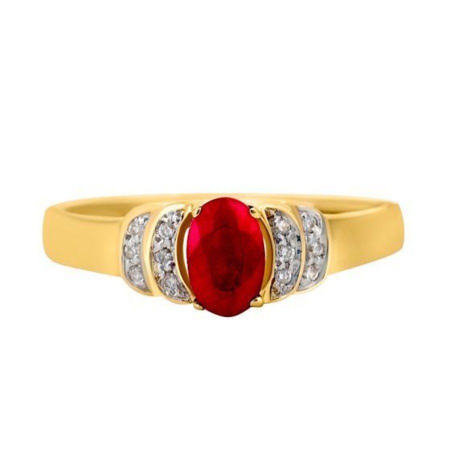 Joyeria Cristal Joyas | Anillo Dama Estella Oro 14K Con Diamante