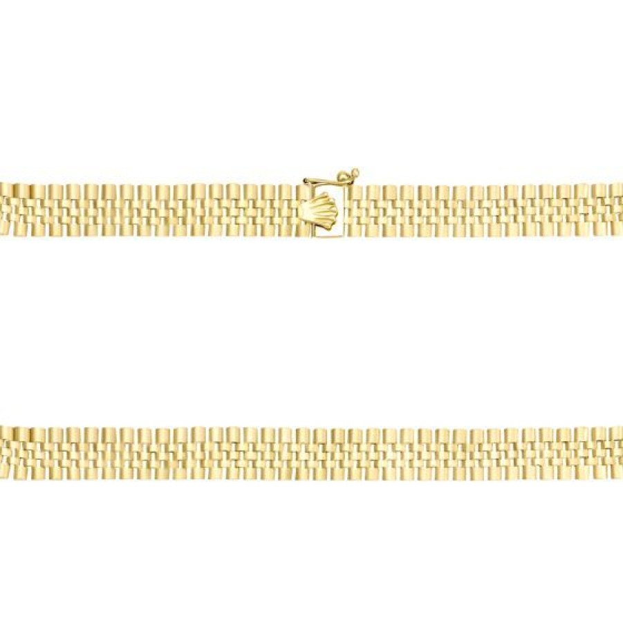 Joyeria Cristal Joyas | Gargantilla Tejido Real Oro 14K 43 Cm