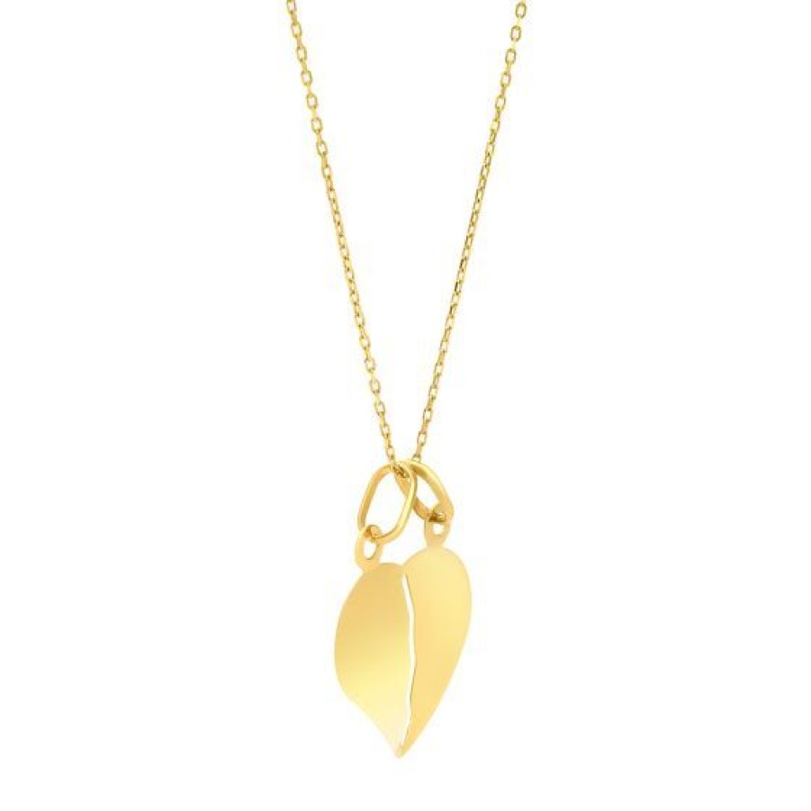 Joyeria Cristal Joyas | Dije Corazon Partido Oro 14K