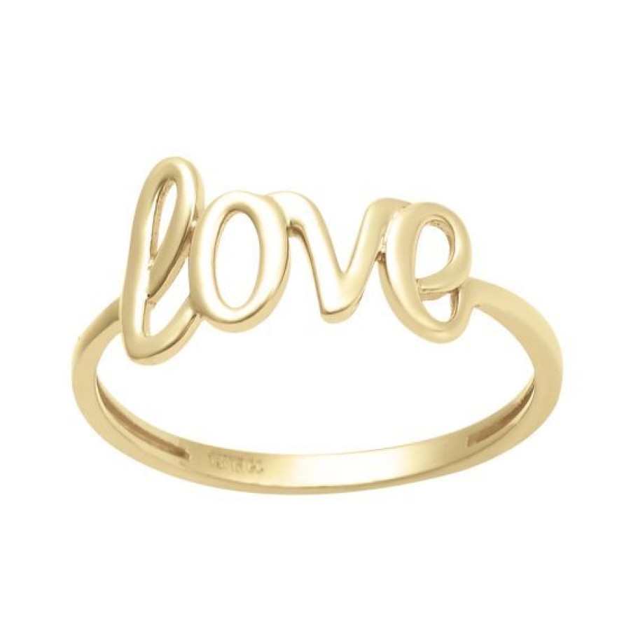 Joyeria Cristal Joyas | Anillo Dama Oro Amarillo 14K Love