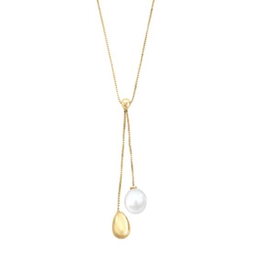 Joyeria Cristal Joyas | Gargantilla Perla Y Gota Oro 14K