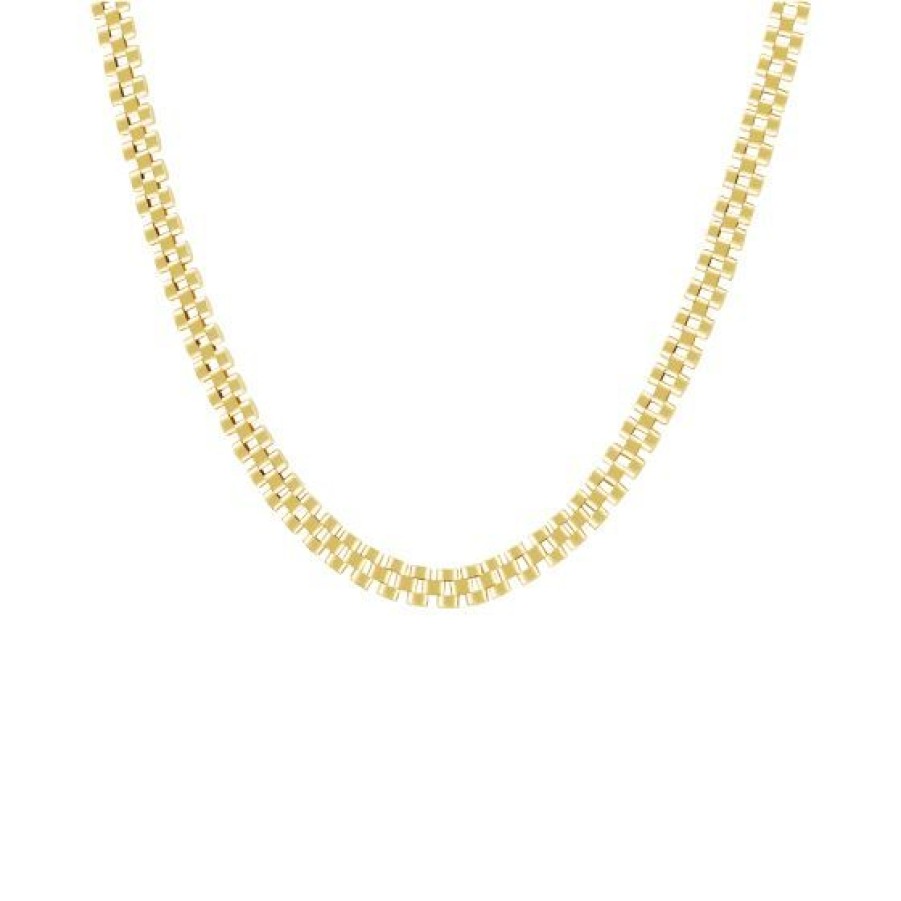 Joyeria Cristal Joyas | Gargantilla Oro Tejido Real 14K 15-5 45 Cm