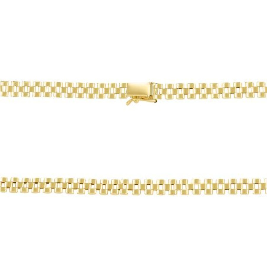 Joyeria Cristal Joyas | Gargantilla Oro Tejido Real 14K 15-5 45 Cm