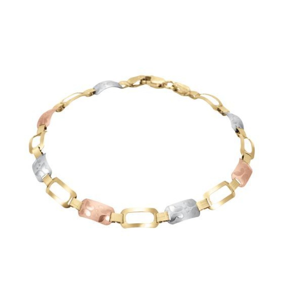 Joyeria Cristal Joyas | Pulsera Dama Mariposas Oro 14K