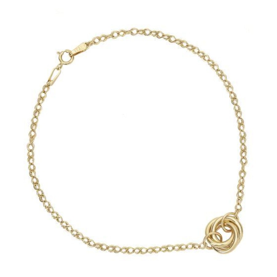 Joyeria Cristal Joyas | Pulsera Circulo Entrelazado Oro 14K