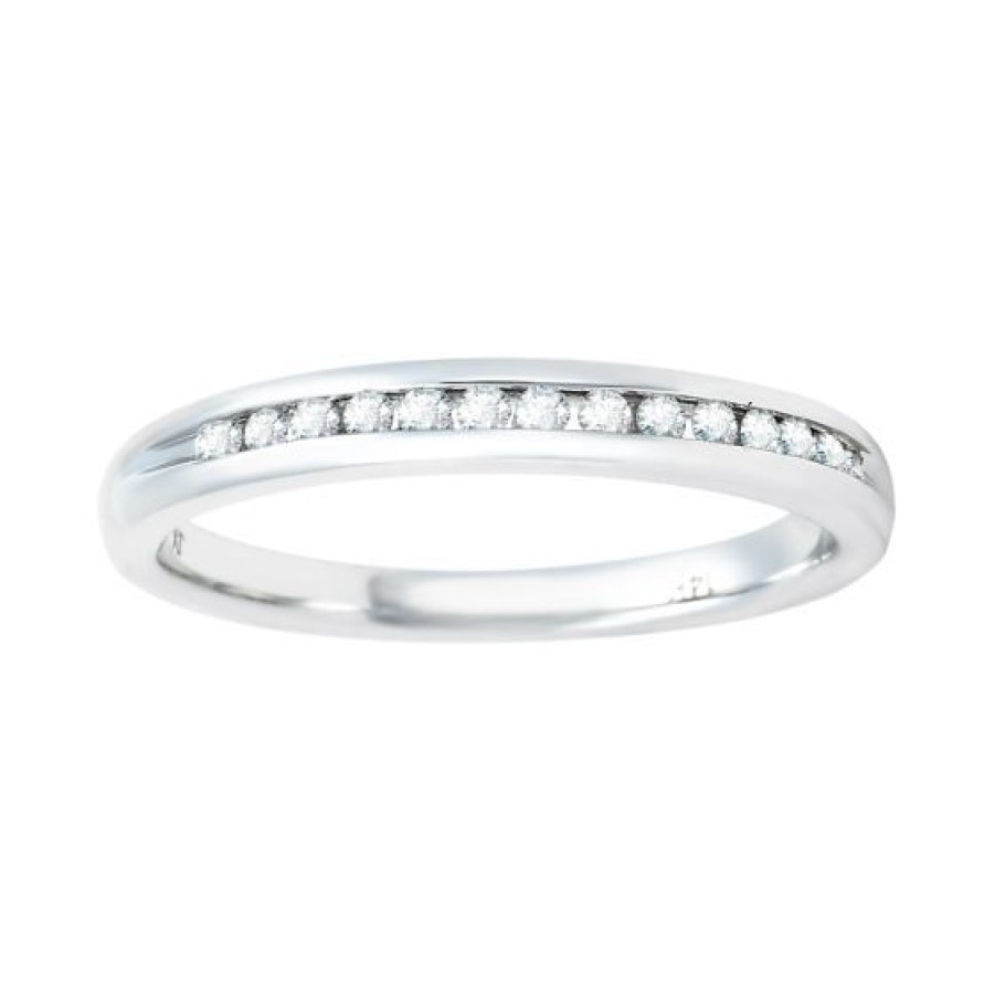 Joyeria Cristal Joyas | Churumbela Oro Blanco 14K Con 12 Puntos De Diamante