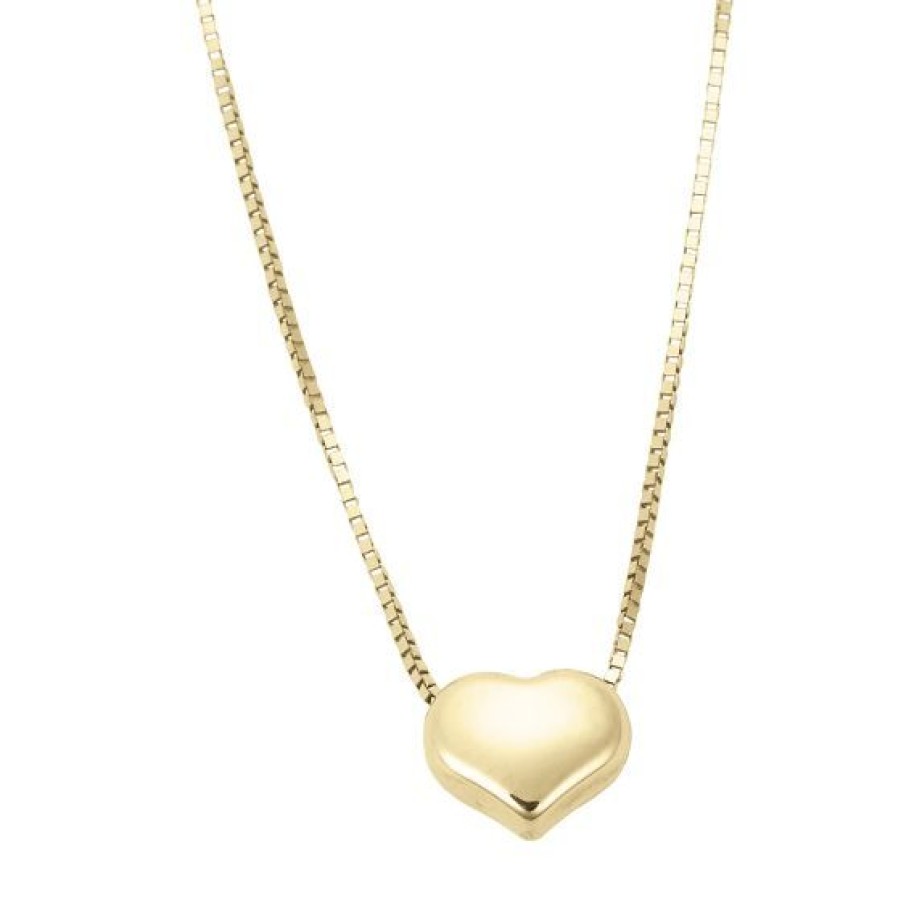 Joyeria Cristal Joyas | Dije Corazon Con Cadena Oro 14K