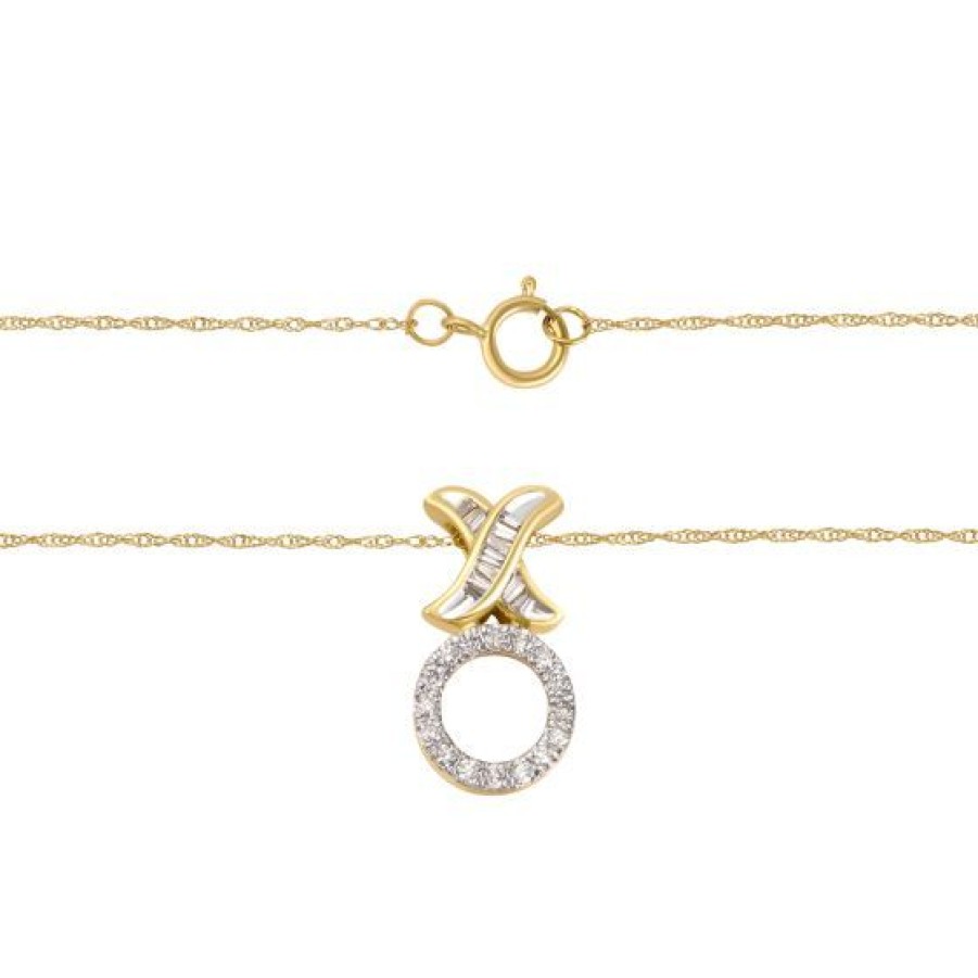 Joyeria Cristal Joyas | Cadena Con Dije Oro 14K Con 16 Puntos De Diamante