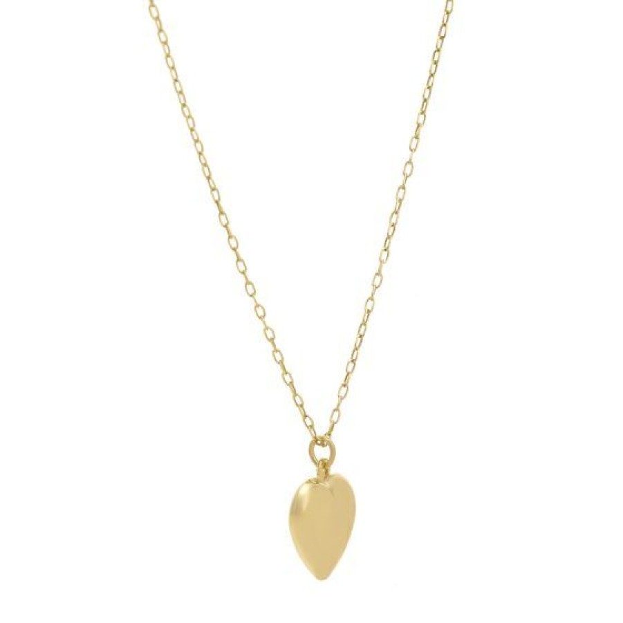 Joyeria Cristal Joyas | Cadena Con Dije Corazon Oro 14K Pulido