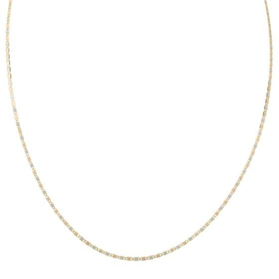 Joyeria Cristal Joyas | Cadena Valentino Oro Amarillo Blanco Y Rosa 14K 40 Cm