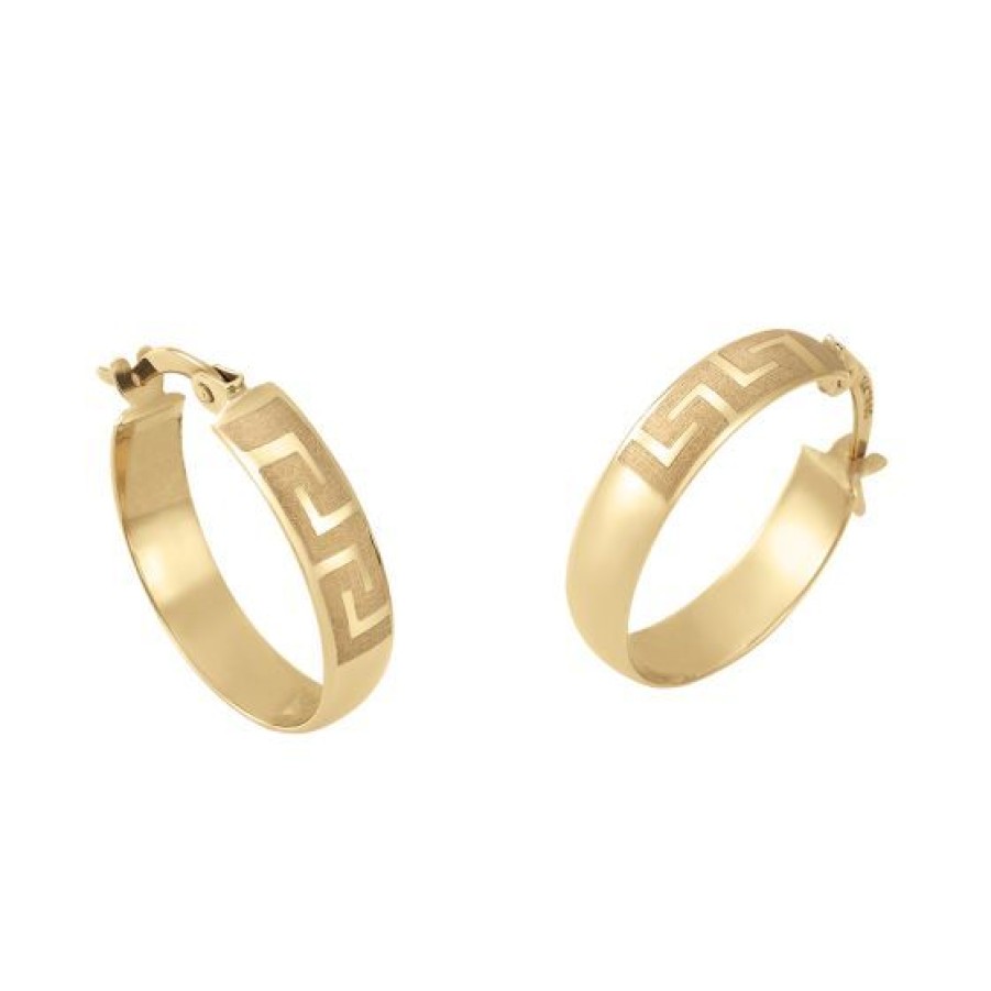 Joyeria Cristal Joyas | Arracadas Grecas Oro 14K