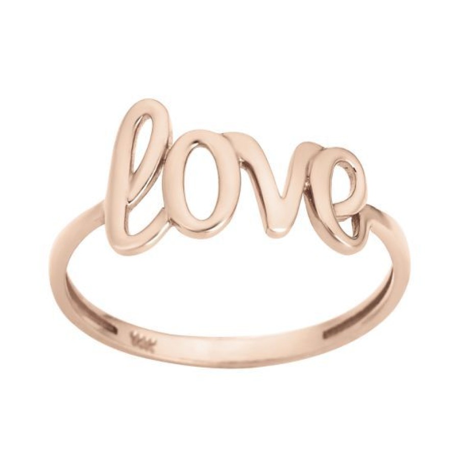 Joyeria Cristal Joyas | Anillo Dama Oro Rosa Love