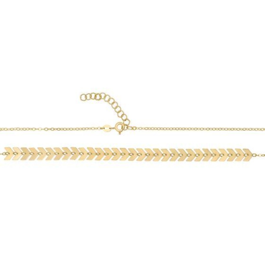 Joyeria Cristal Joyas | Gargantilla Flecha Oro 14K