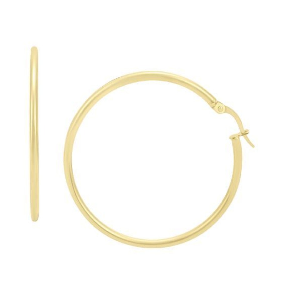 Joyeria Cristal Joyas | Arracadas Oro 14K - 35 Mm