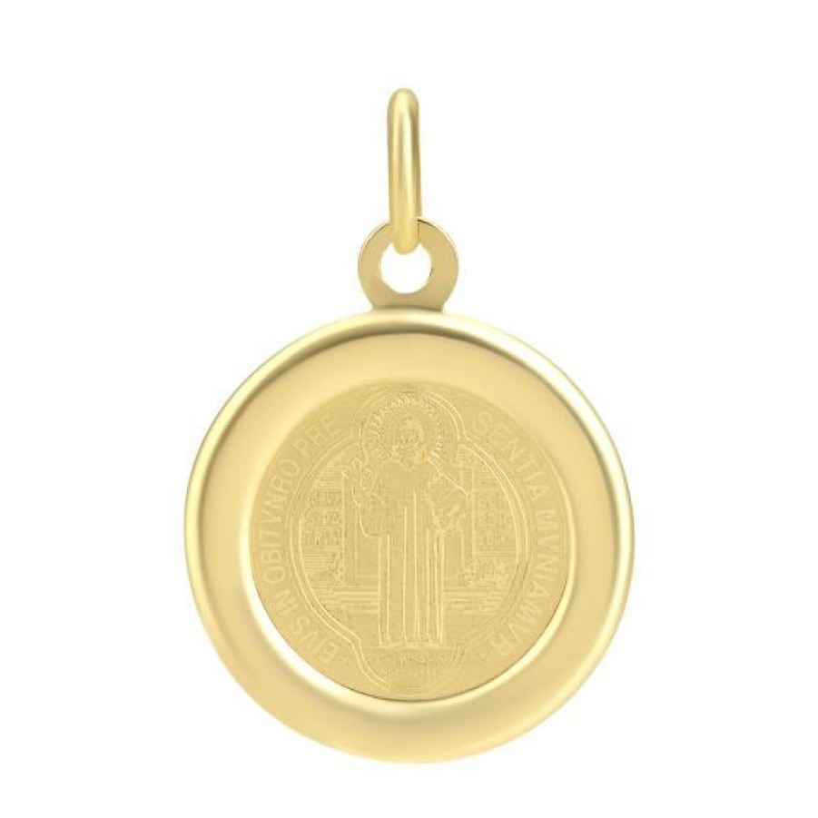 Joyeria Cristal Joyas | Medalla San Benito Oro 14K