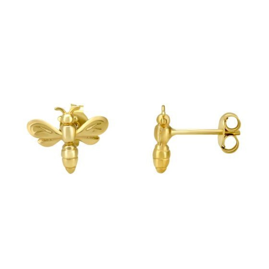 Joyeria Cristal Joyas | Aretes Abeja Oro 14K